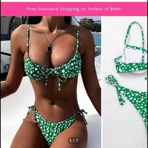 Green SHEIN bathing suit